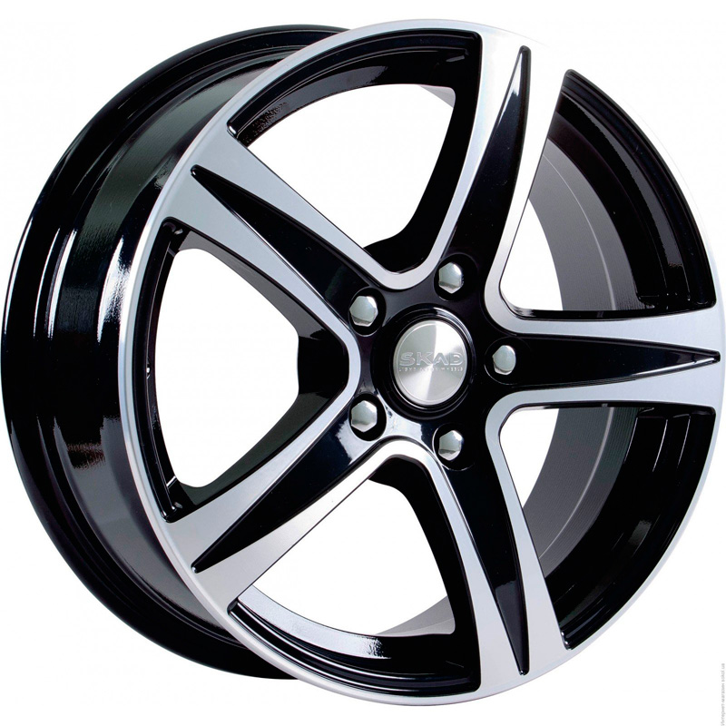 Диск литой 15x6.5 5x100 ET35 d57.1 SKAD САКУРА (Алмаз Черный)